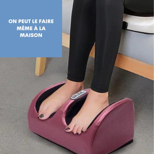 Repose pied chauffant et masseur automatique