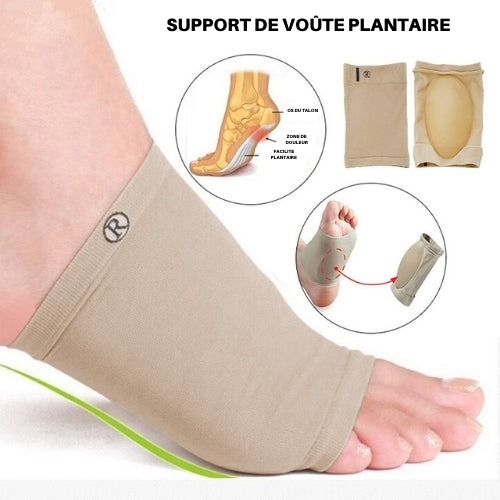 Coussin de massage des pieds plats à bandage élastique