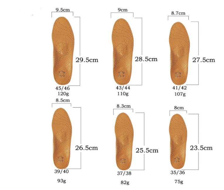 Semelle orthopédique en cuir